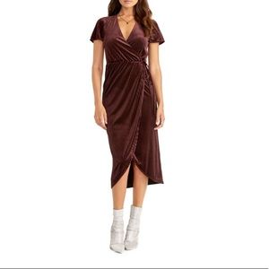 Rachel Roy Velvet Wrap Dress